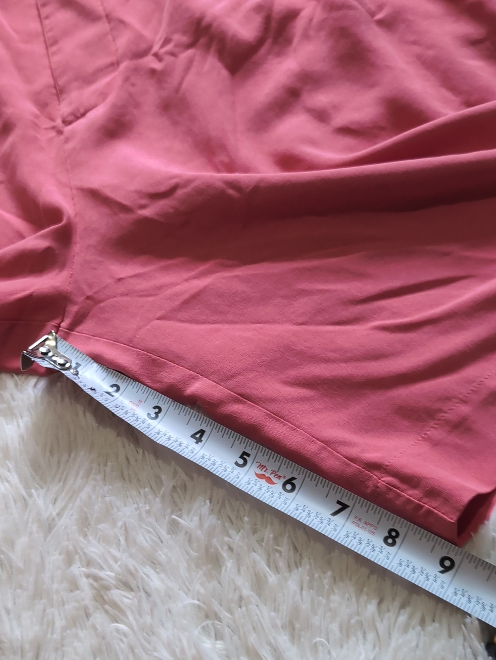 80s Go Silk 100% Silk Pink High Waist Pleated Button Fly Bermuda Shorts - Picture 11 of 11